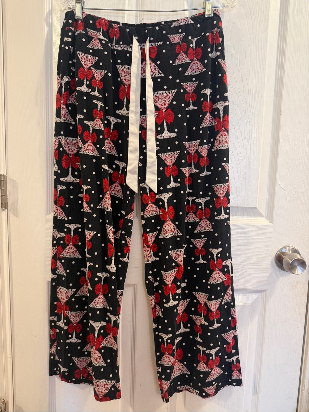 Soma Martini Glass Polka Dot Pajama Pants Size Large Regular